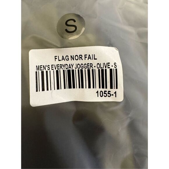 Flag Nor Fail NWT Unisex Everyday Jogger Pants in Olive Green Size Small - Picture 2 of 5